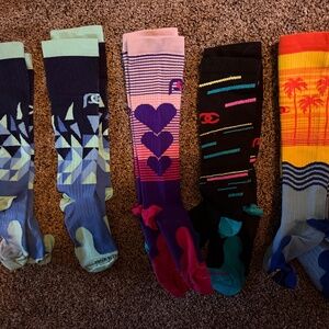 5 pair PRO Compression Size Medium Knee high socks
